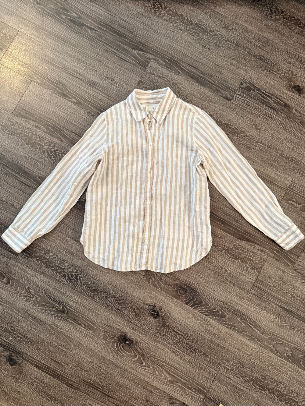 Banana Republic Striped Linen Button Up